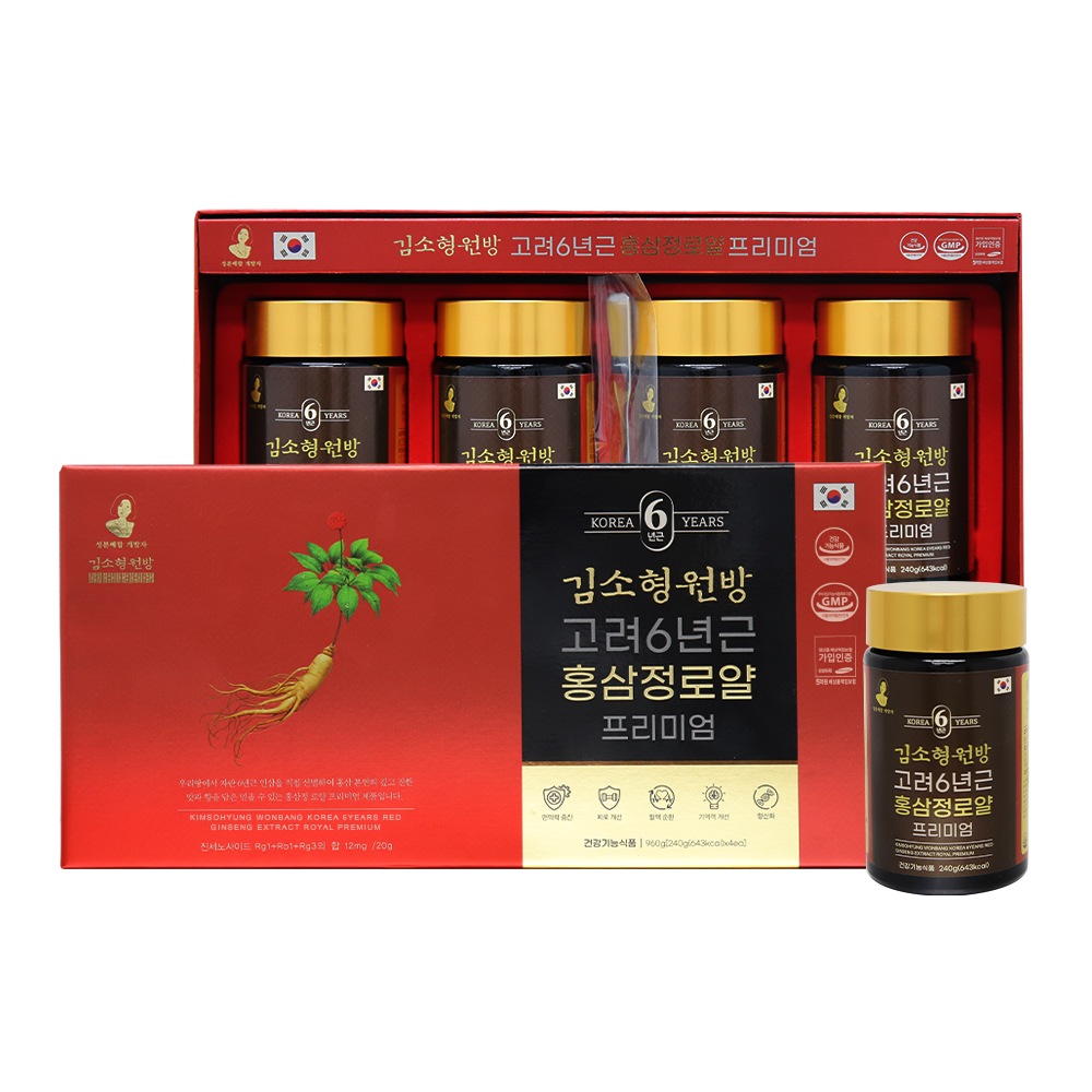 김소형원방 고려 6년근홍삼정 로얄 프리미엄 240gX4p
