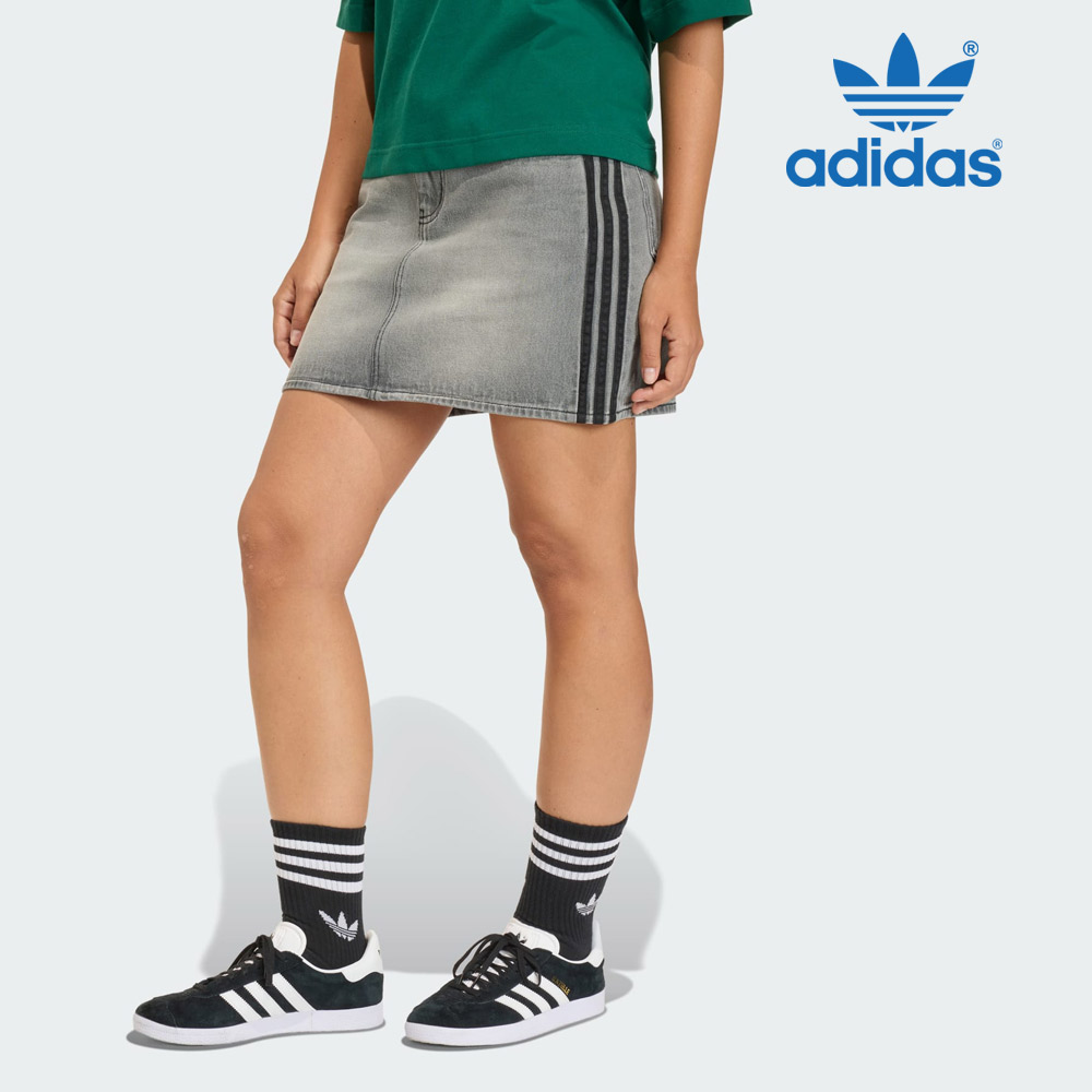 아디다스 매장 정품 여성 3 STRIPES 데님 스커트 (KD2925)