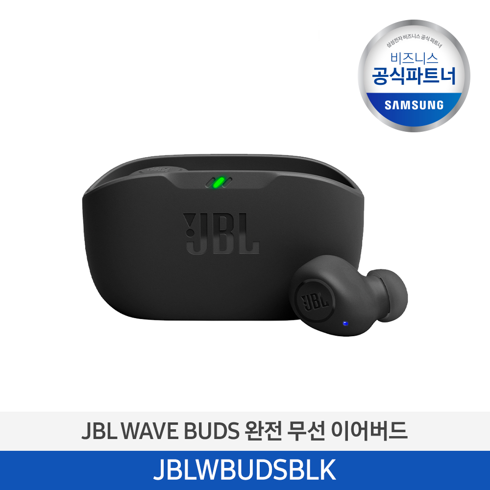 [하만카돈] JBL WAVE BUDS 완전 무선 이어버드 (블랙) JBLWBUDSBLK 이미지
