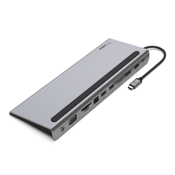 [벨킨] Connect USB-C 11-in-1 멀티포트 독 (그레이) INC004btSGY