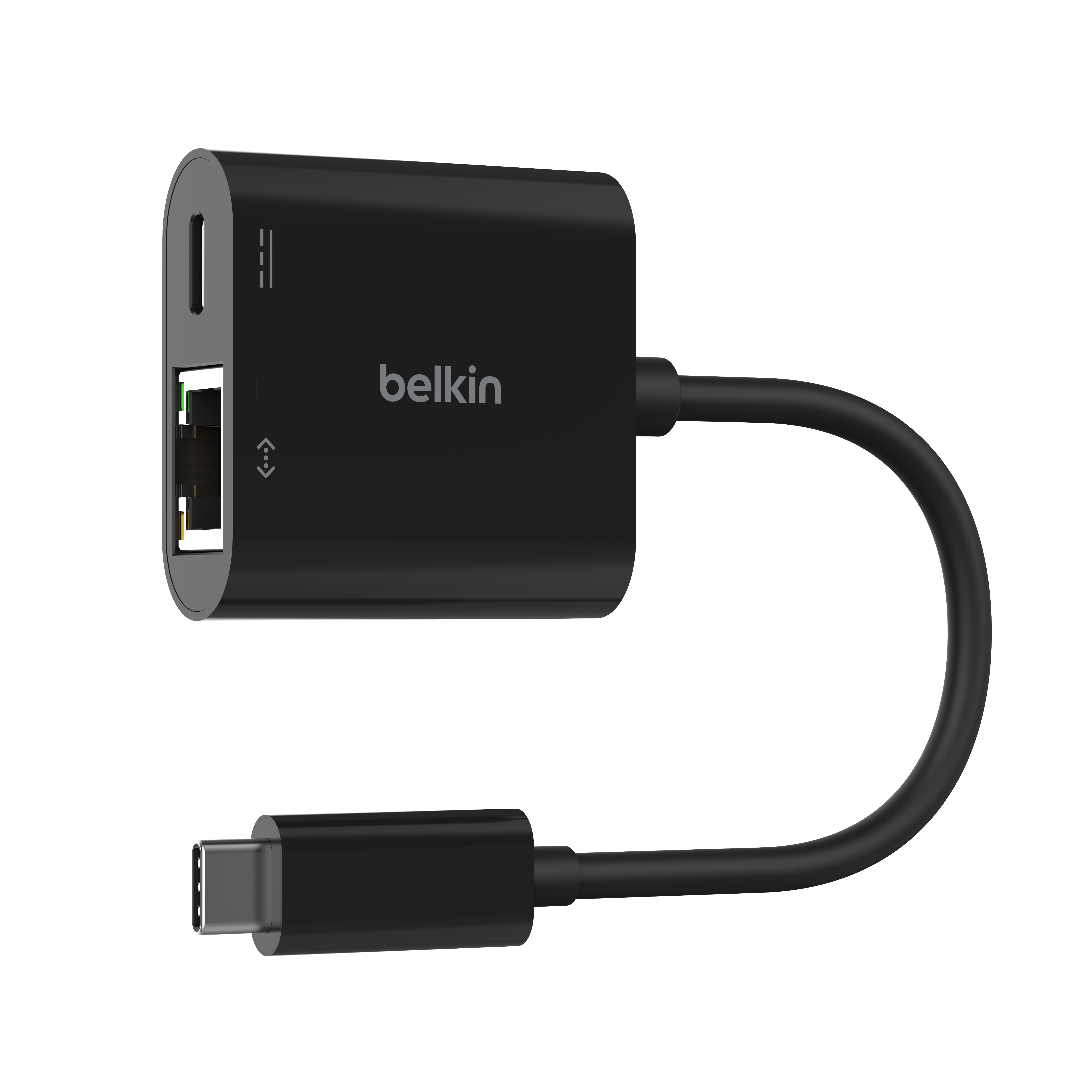 [벨킨] Connect USB-C-이더넷 + 충전 어댑터(100W)(블랙) INC019btBK