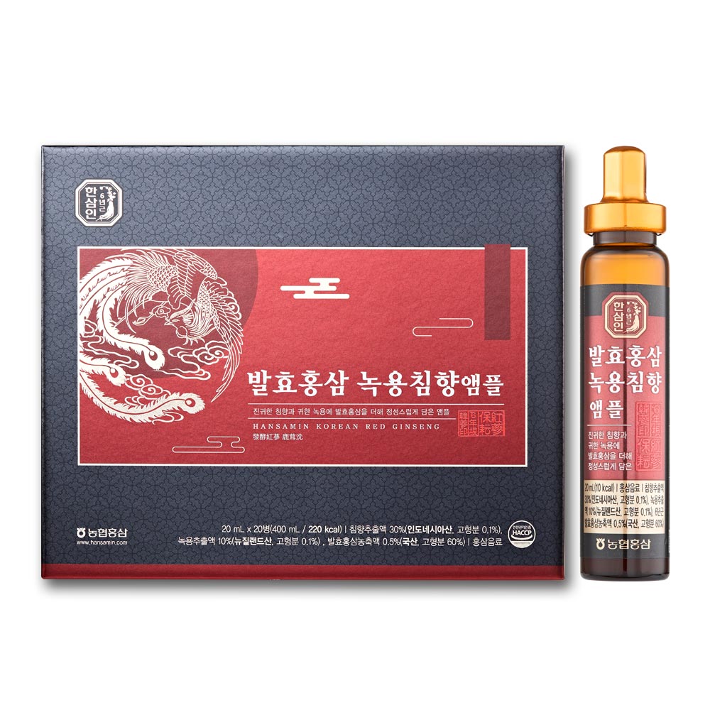 [한삼인] 발효홍삼 녹용침향앰플 20ml x 20병