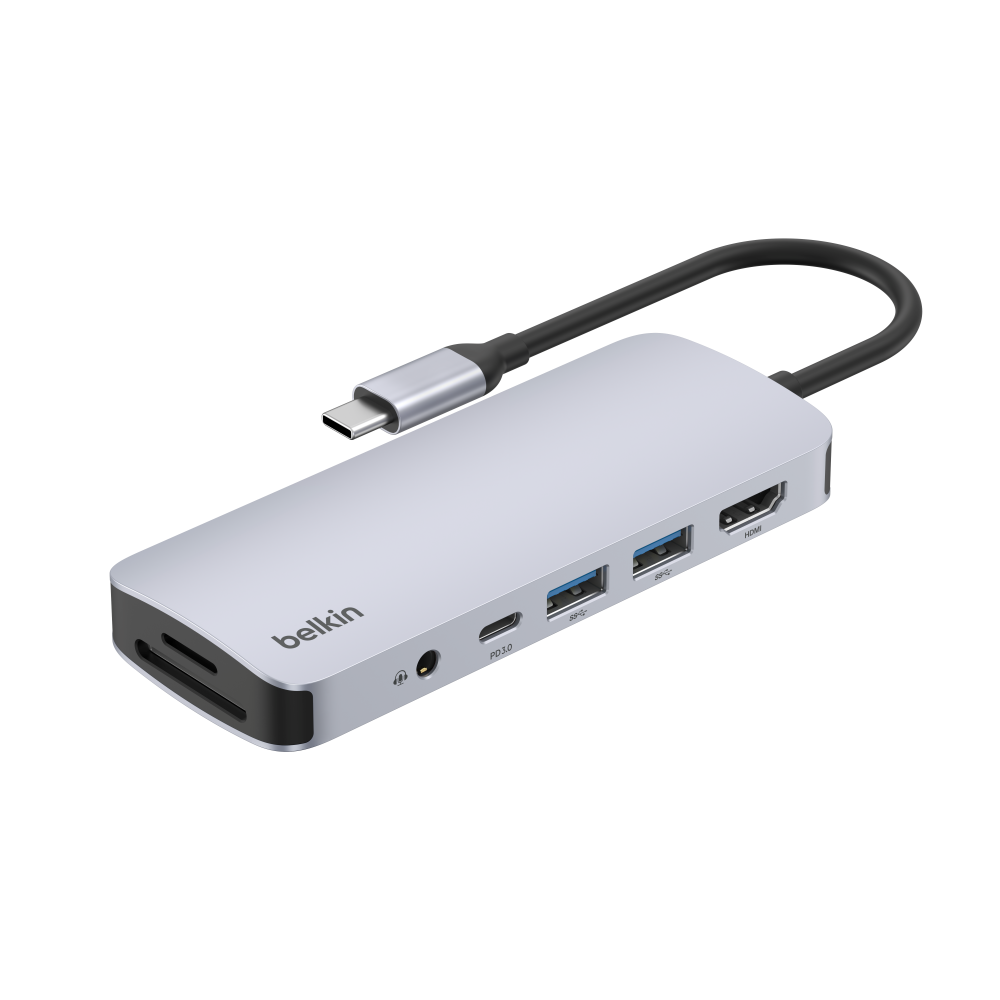 [벨킨] connect USB C 7in1 멀티 포트 허브 어댑터 AVC009fqSGY-V2