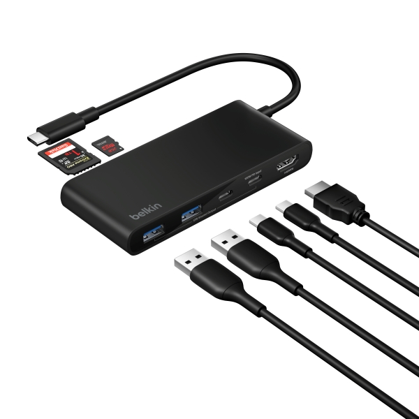 [벨킨] 7in1 USB C타입 멀티 허브 듀얼 디스플레이 HDMI AVC023fq 맥북 노트북 USB확장
