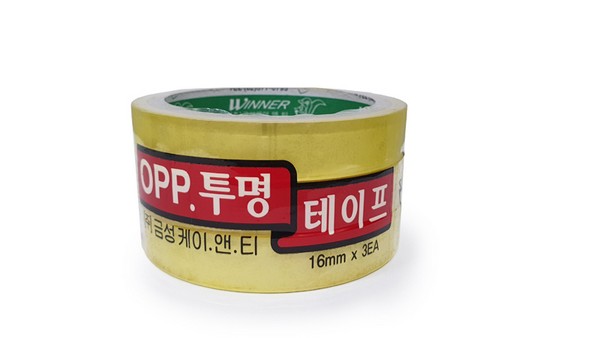 금성 투명OPP테이프 16mm x 25M 3개입