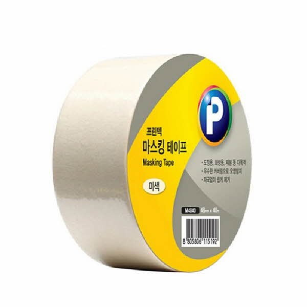 프린텍 M4840 마스킹테이프 미색 48 x 40