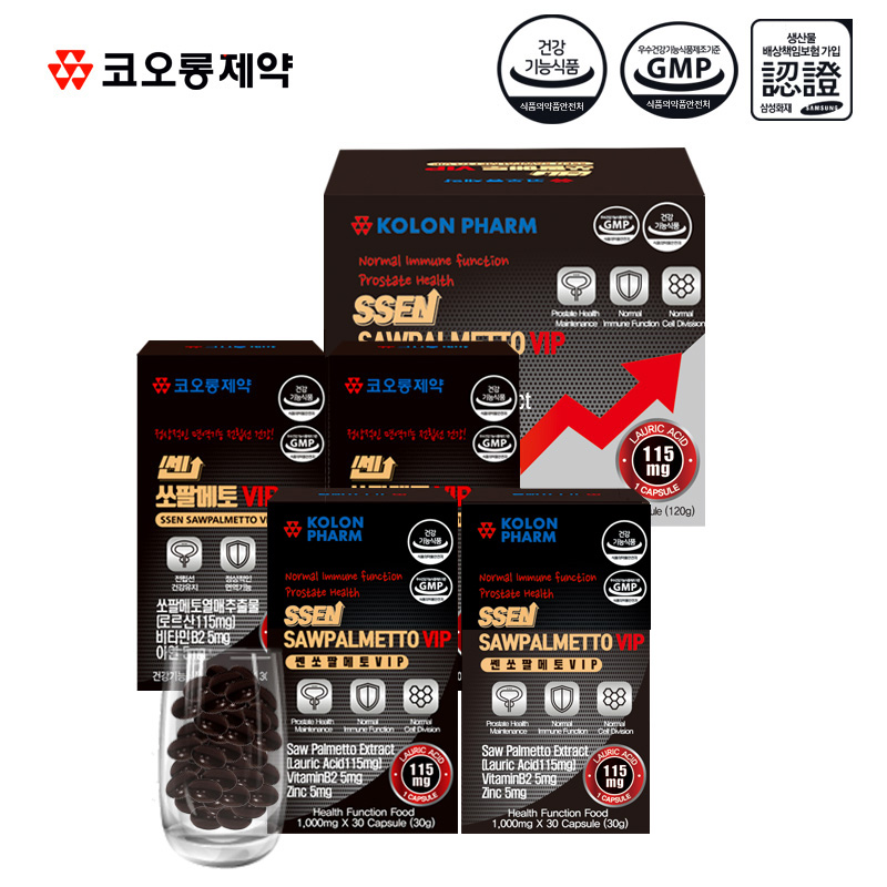 코오롱제약 쎈쏘팔메토VIP(1,000mg X 120캡슐)