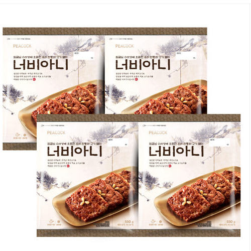 [피코크] 전통의 고기 별미 너비아니 550g X 4팩