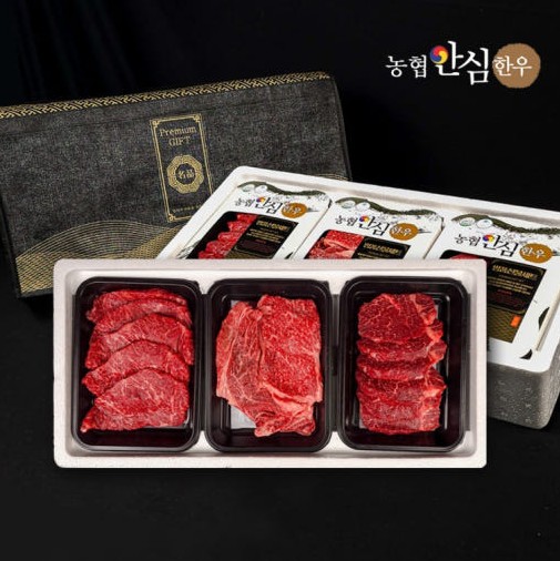 [농협안심한우] 1+등급 등심300g+채끝300g+안심300g /  총 900g