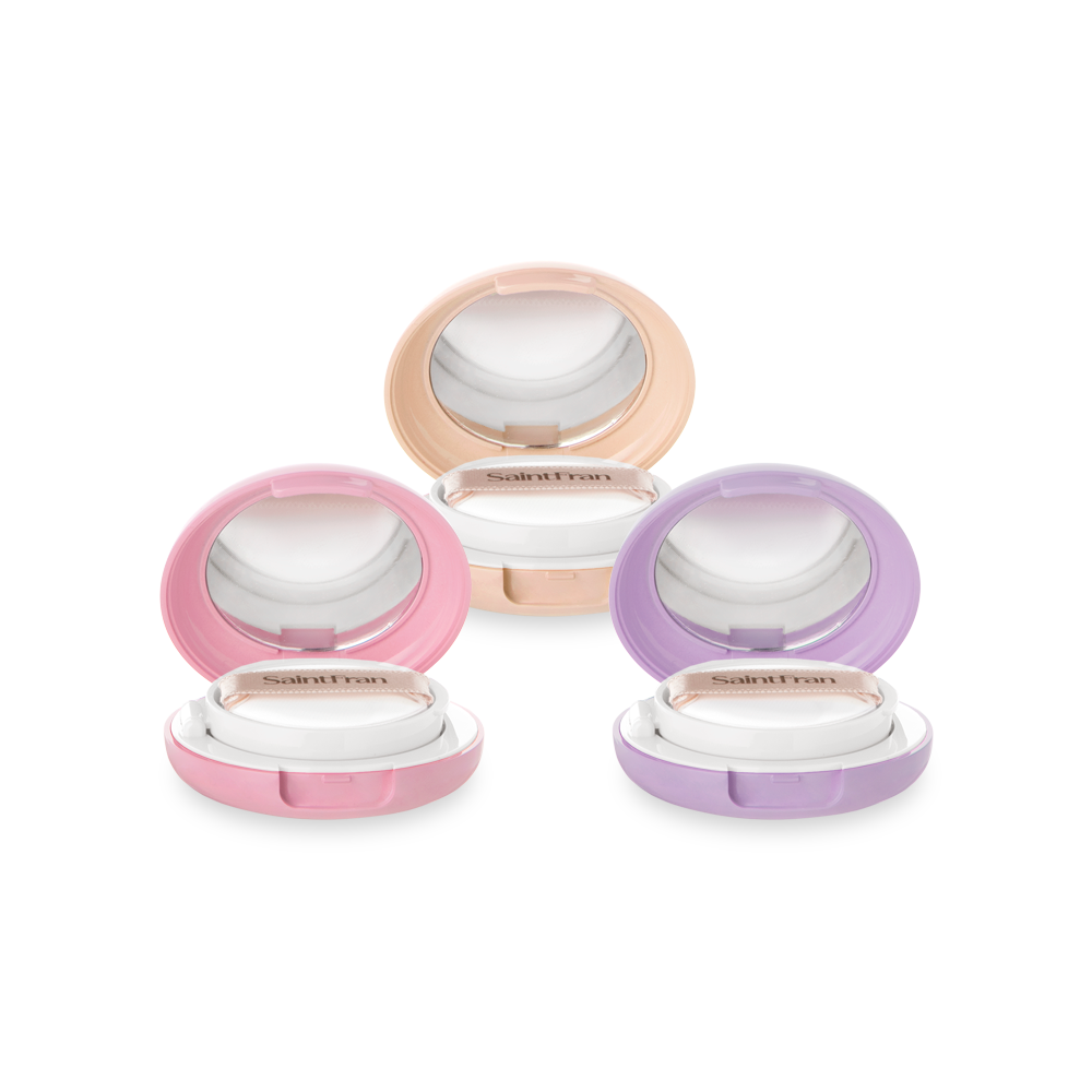 [세인트프랑] W 스킨트리트먼트 피치 쿠션 팩트 (미니마카롱) 5g 핑크