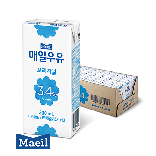 매일유업 멸균우유 오리지널 200ml 24팩