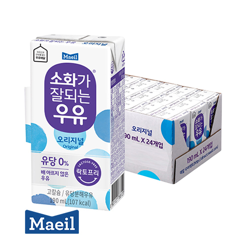 매일유업 소화가 잘되는 우유 190ml 24팩