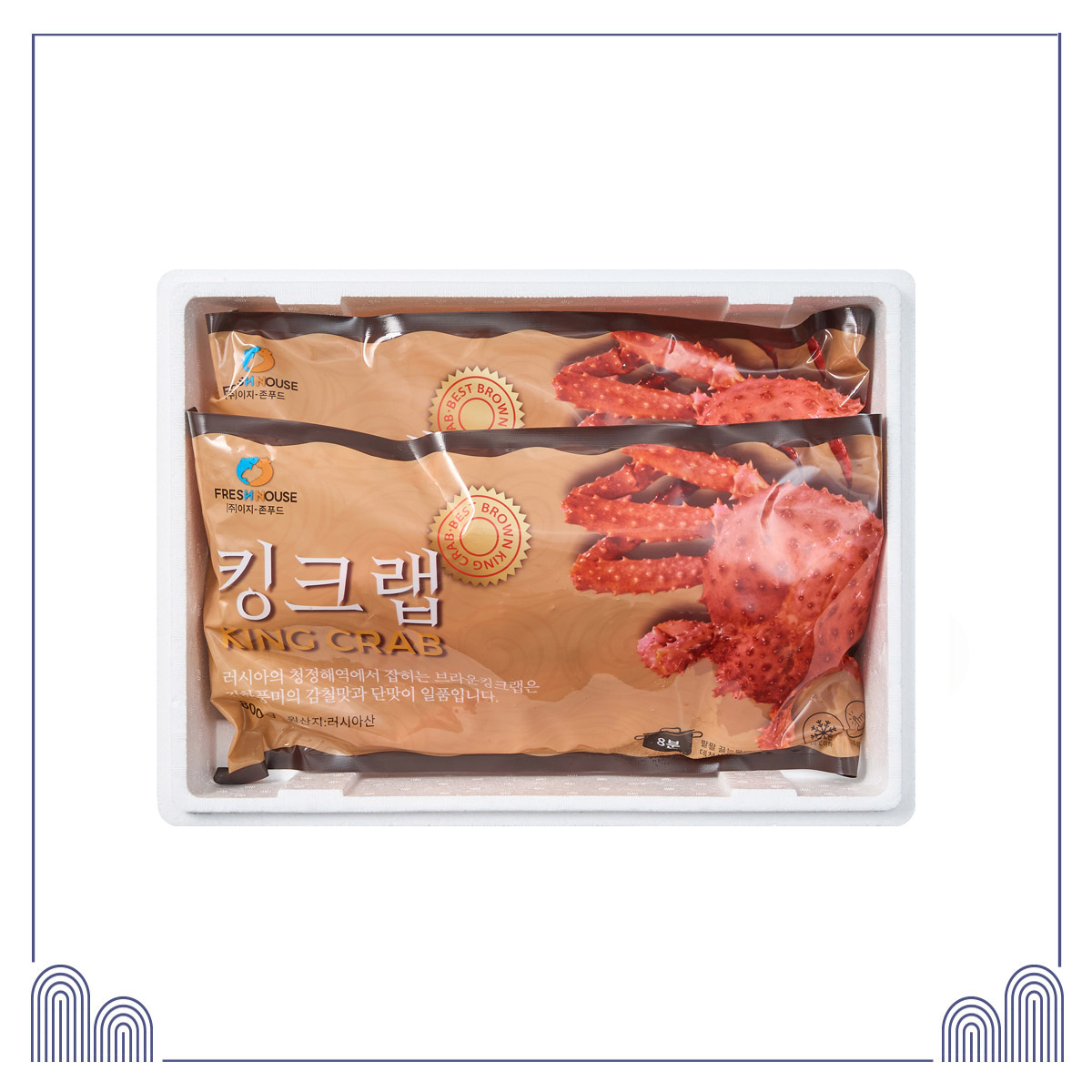[신세계푸드] 브라운킹크랩 세트 1.6kg(2마리 분)