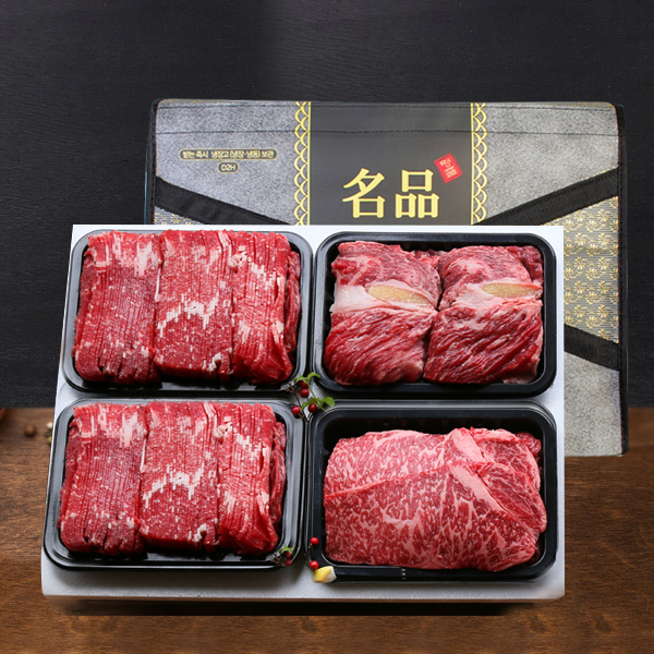 [참마음한우] 1등급 한우구이정육 선물세트 2호 1.6kg(등심400g++채끝400g+불고기400gx2)