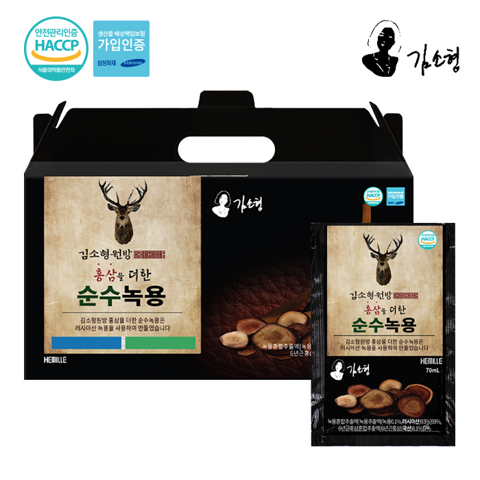 김소형 홍삼을 더한 순수녹용 (70ml x 30포)