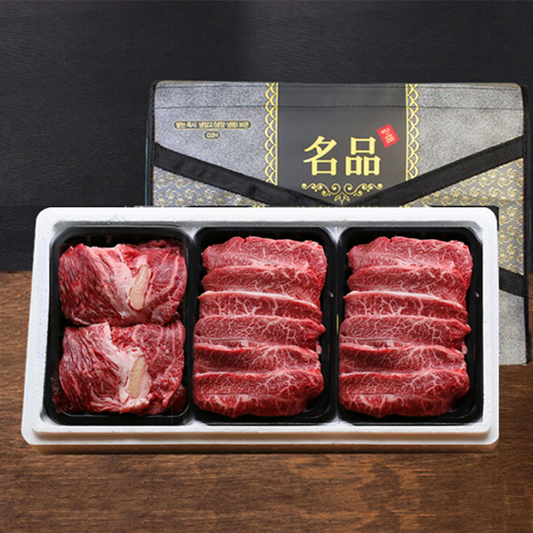 [마음한우] 1++등급 구이선물세트 1.2kg(등심 400g+특수부위400g+특수부위400g)