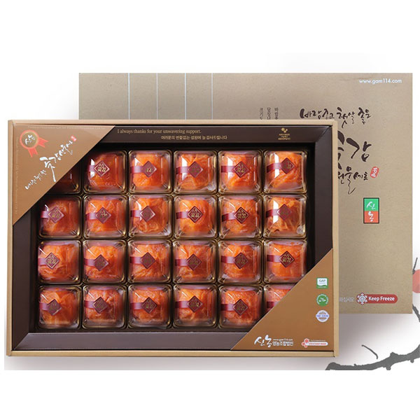 부드럽고 쫄깃한 특 대봉반건시 2.5kg(100g이상×24과)