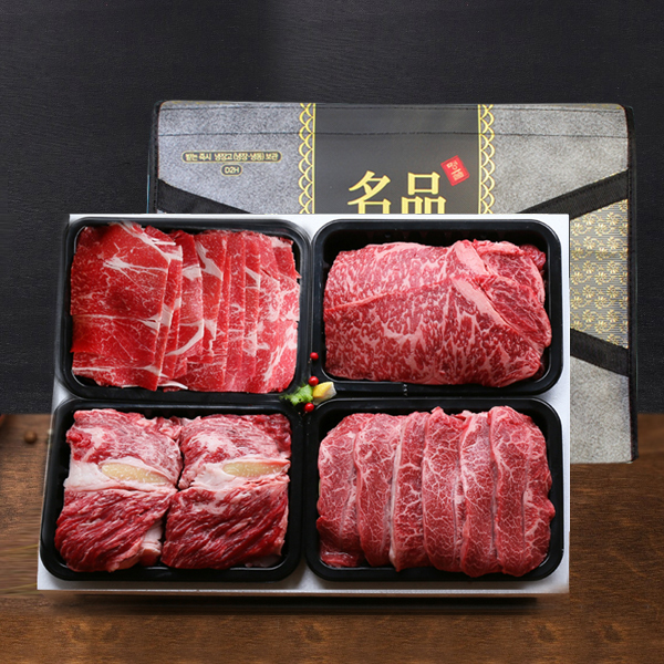 [참마음한우] 1++등급 한우구이선물세트 1.6kg(등심400g+채끝400g+특수부위400g+차돌400g)