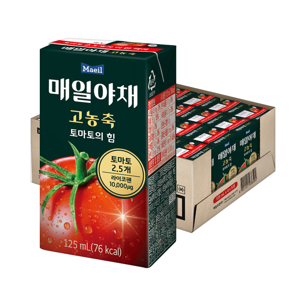 매일야채 고농축 토마토의 힘 125ml 24팩