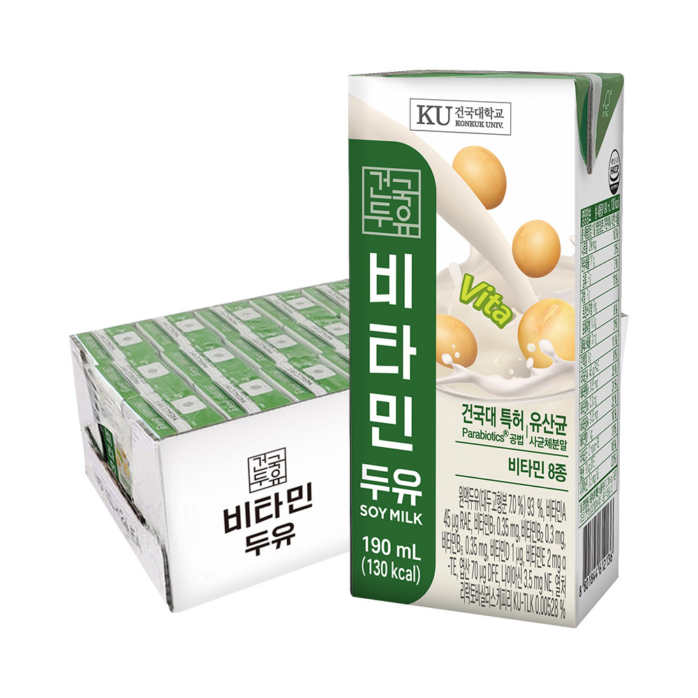 건국유업 비타민두유 190ml 24팩