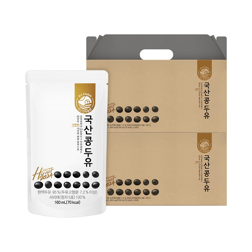 건국유업 국산콩두유 160ml 40포