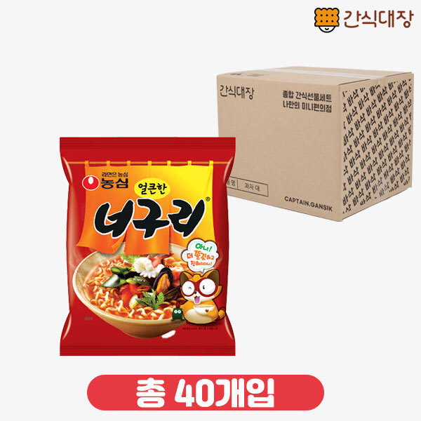 [농심] 너구리 봉지 120g 40개 1box_(ea0021)