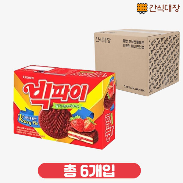 [크라운제과] 빅파이 216g 6box_(ea0034)
