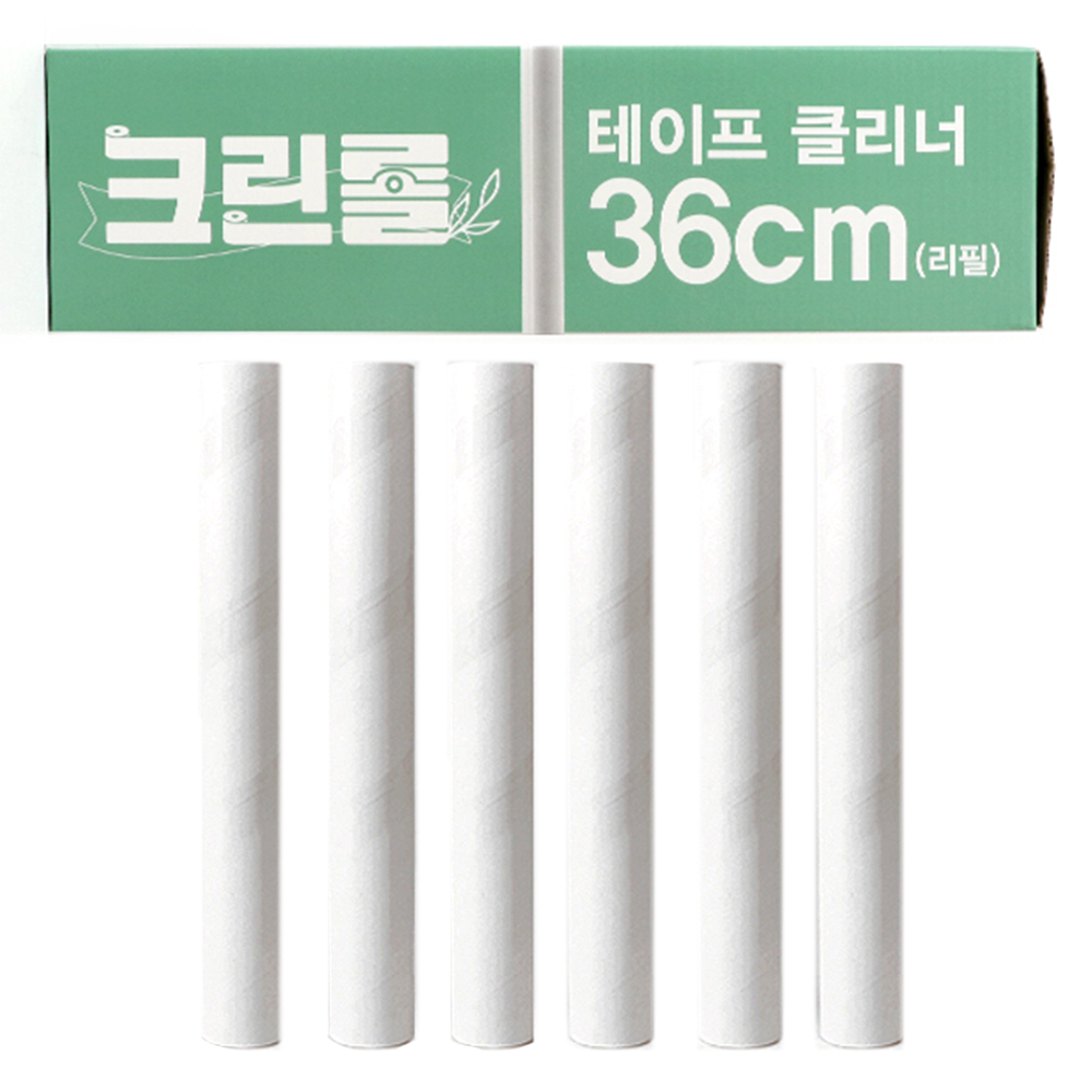 크린롤 초대형 36cm 돌돌이 테이프클리너 롤크리너 리필 60매x6개
