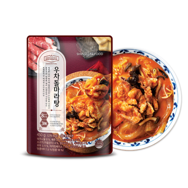 호텔컬렉션 에센셜 우차돌짬뽕탕 450g 2개+우차돌마라탕 450g 2개