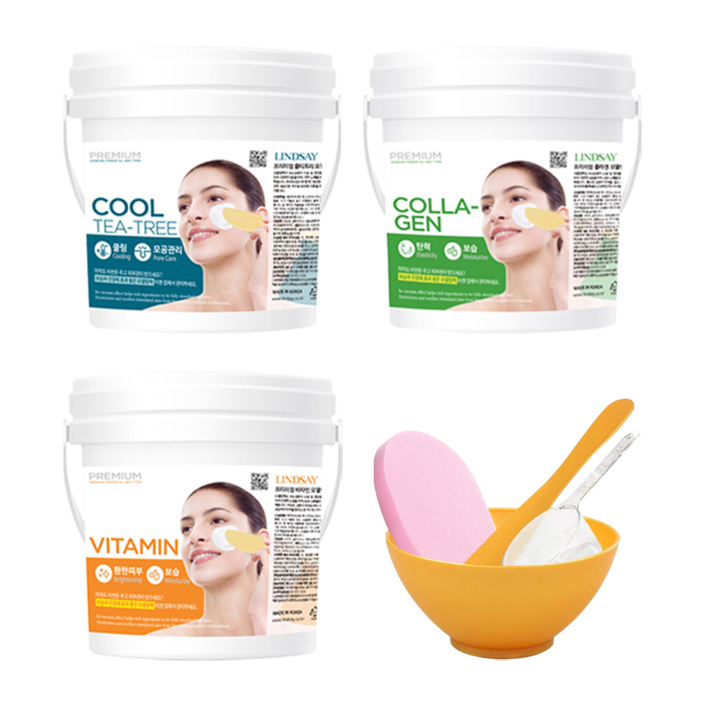 린제이 모델링팩 820g+팩도구3종+클렌징해면 3종 택1