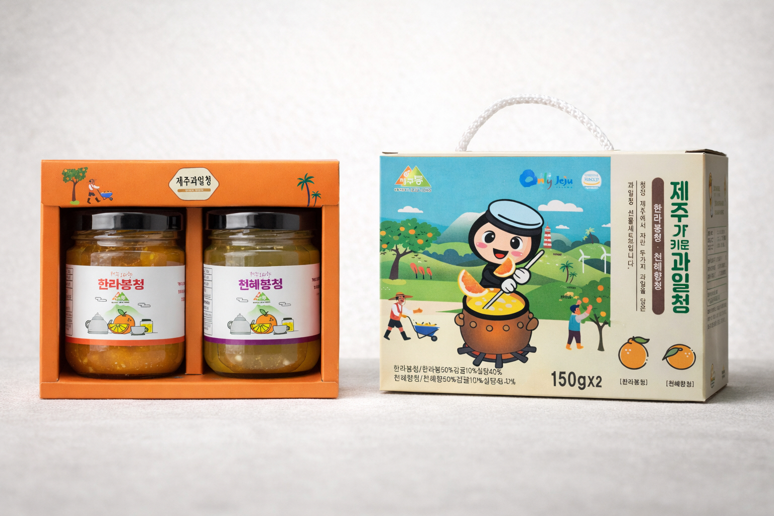 제주하우스 오라향 과일청 2종(한라봉,천혜향)