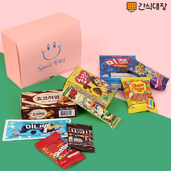 달콤간식가득 젤리가득 인기과자선물세트 핑크스마일 젤리젤리 9종