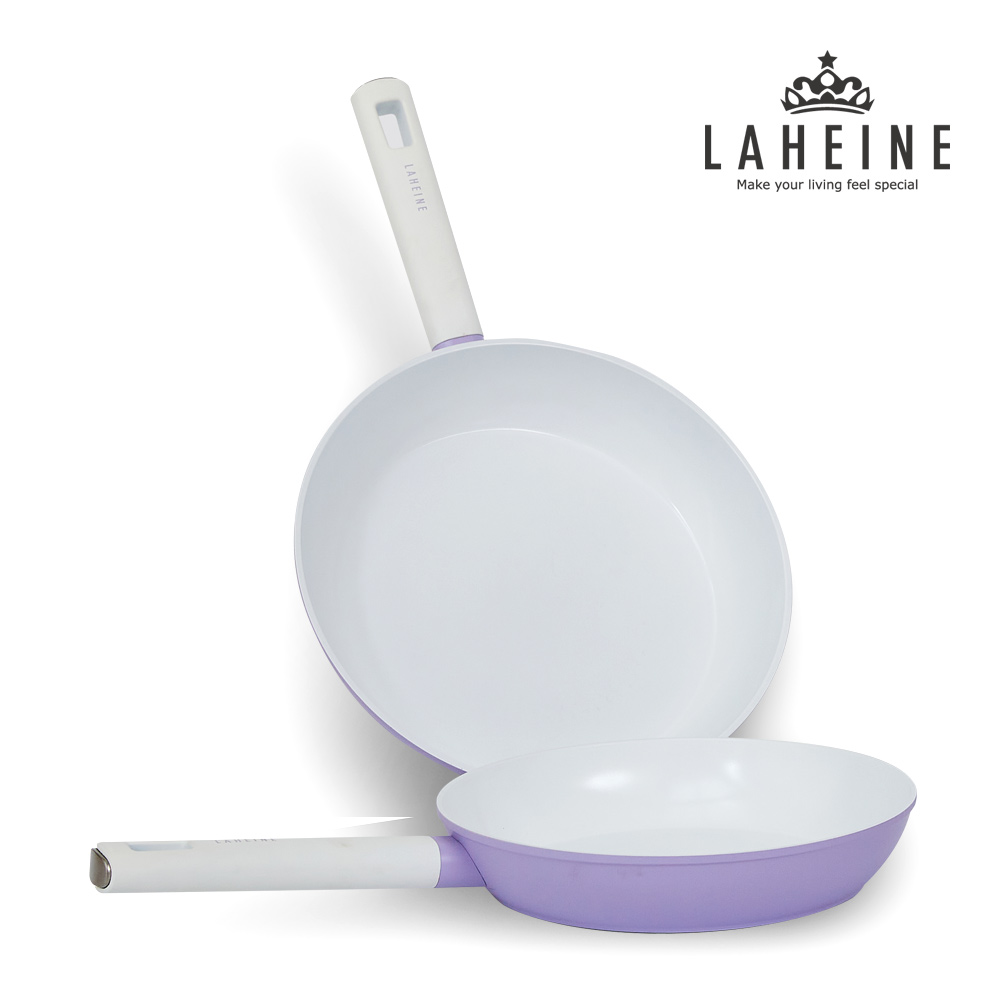 [라헨느] 더 퀸 포토프 퍼플 세라믹 IH 후라이팬 24+웍28cm (2종)