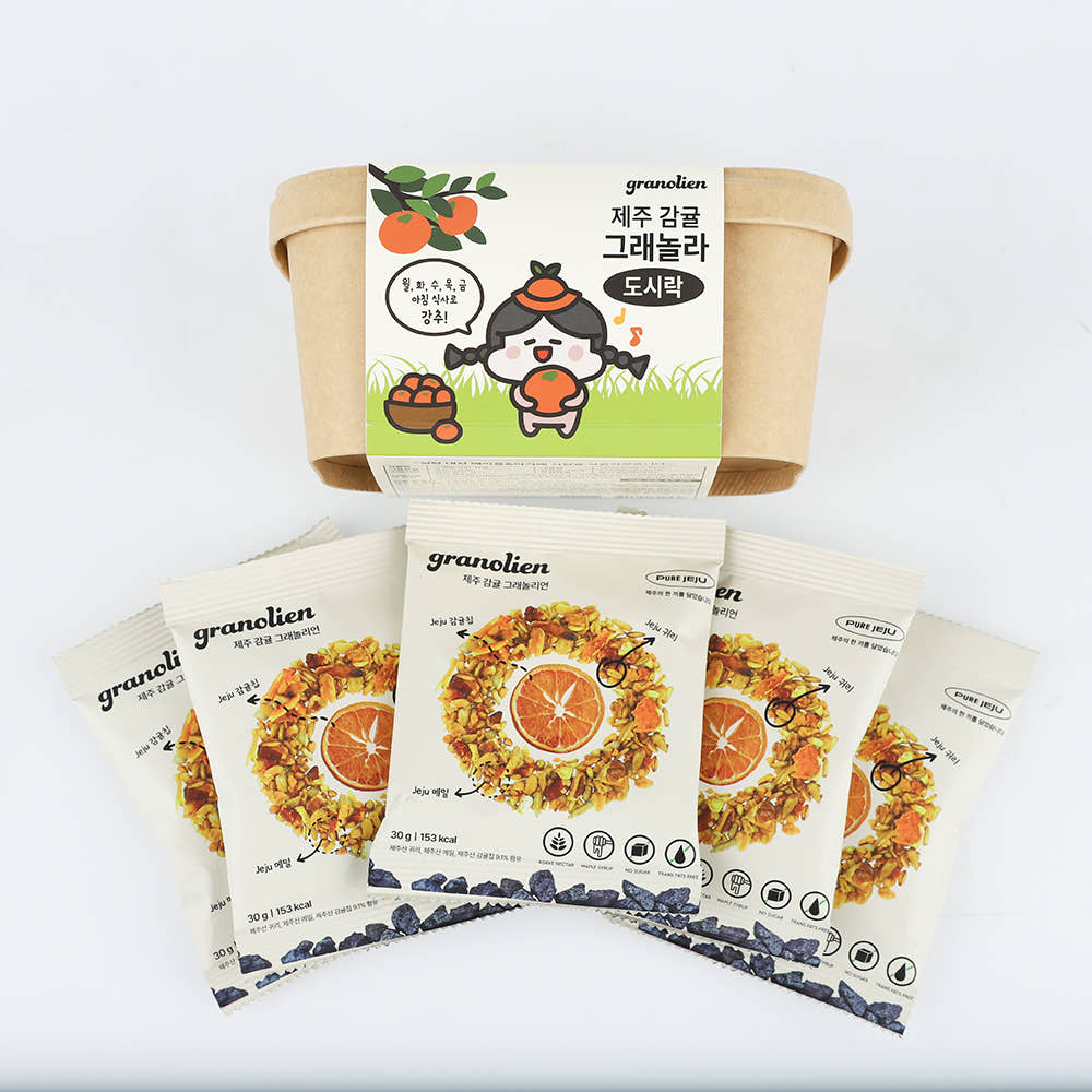 제주하우스 도시락 그래놀리언 오리지널,감귤 제주산 메밀 귀리 수제 그래놀라 30g*5ea세트  택1