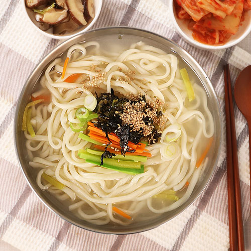 [생면/냉동]홍두깨 칼국수 10인분 세트(칼국수1kg 2봉+멸치맛스프10봉)