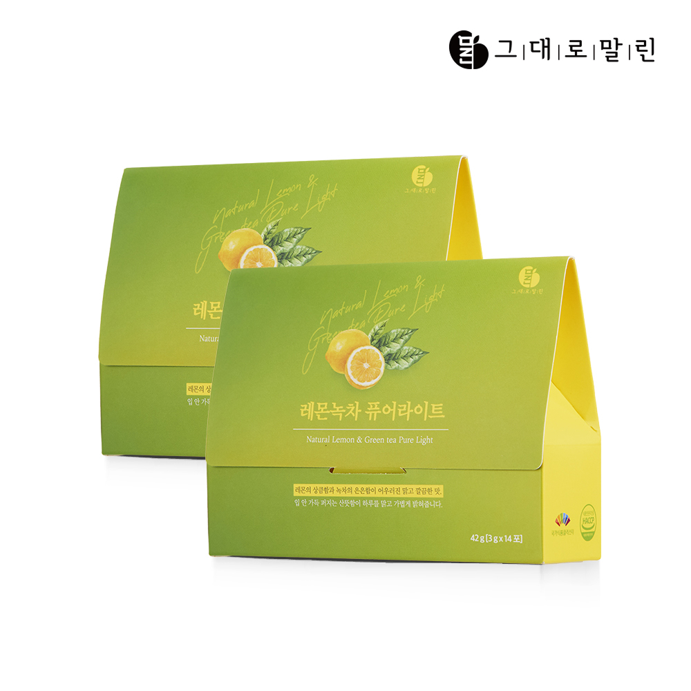 그대로말린 레몬녹차 퓨어라이트 14포 1박스
