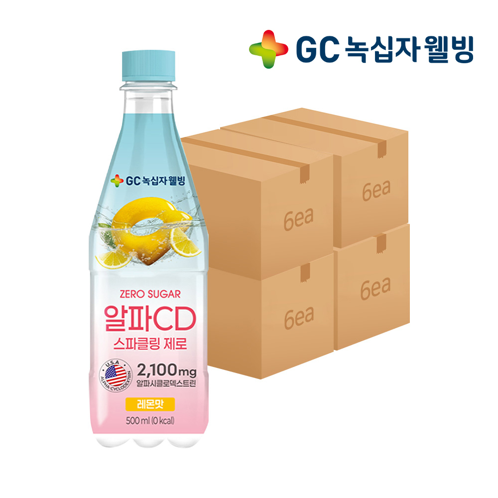 GC녹십자웰빙 알파CD 스파클링 제로 500ml 6개입 X 4