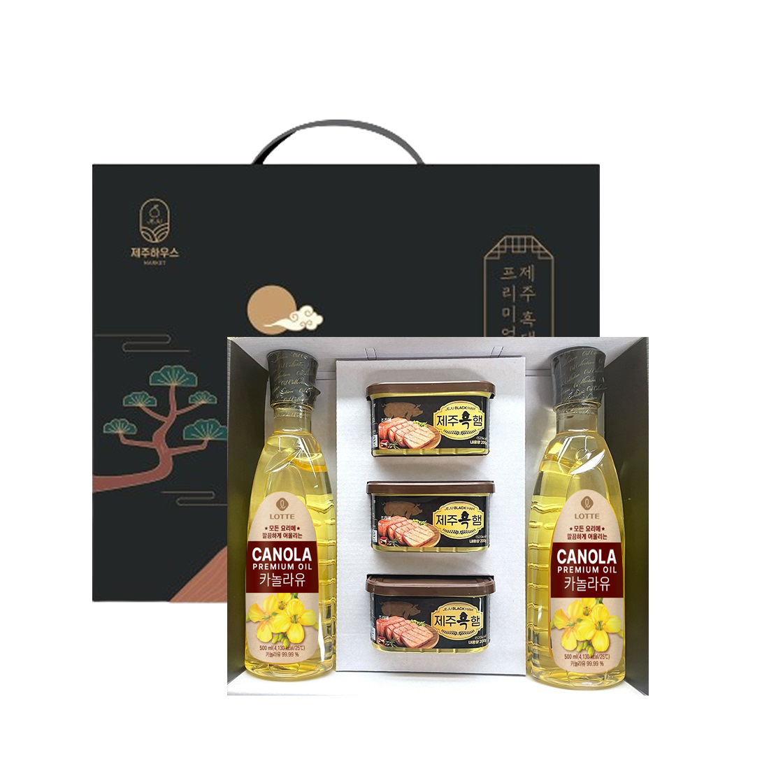 제주하우스 제주흑돼지 프리미엄 캔햄 선물세트 NEW 3A호