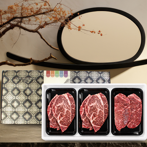 [푸름한우] 구이종합선물세트 1호 (등심 300g+등심 300g+채끝300g_2등급)