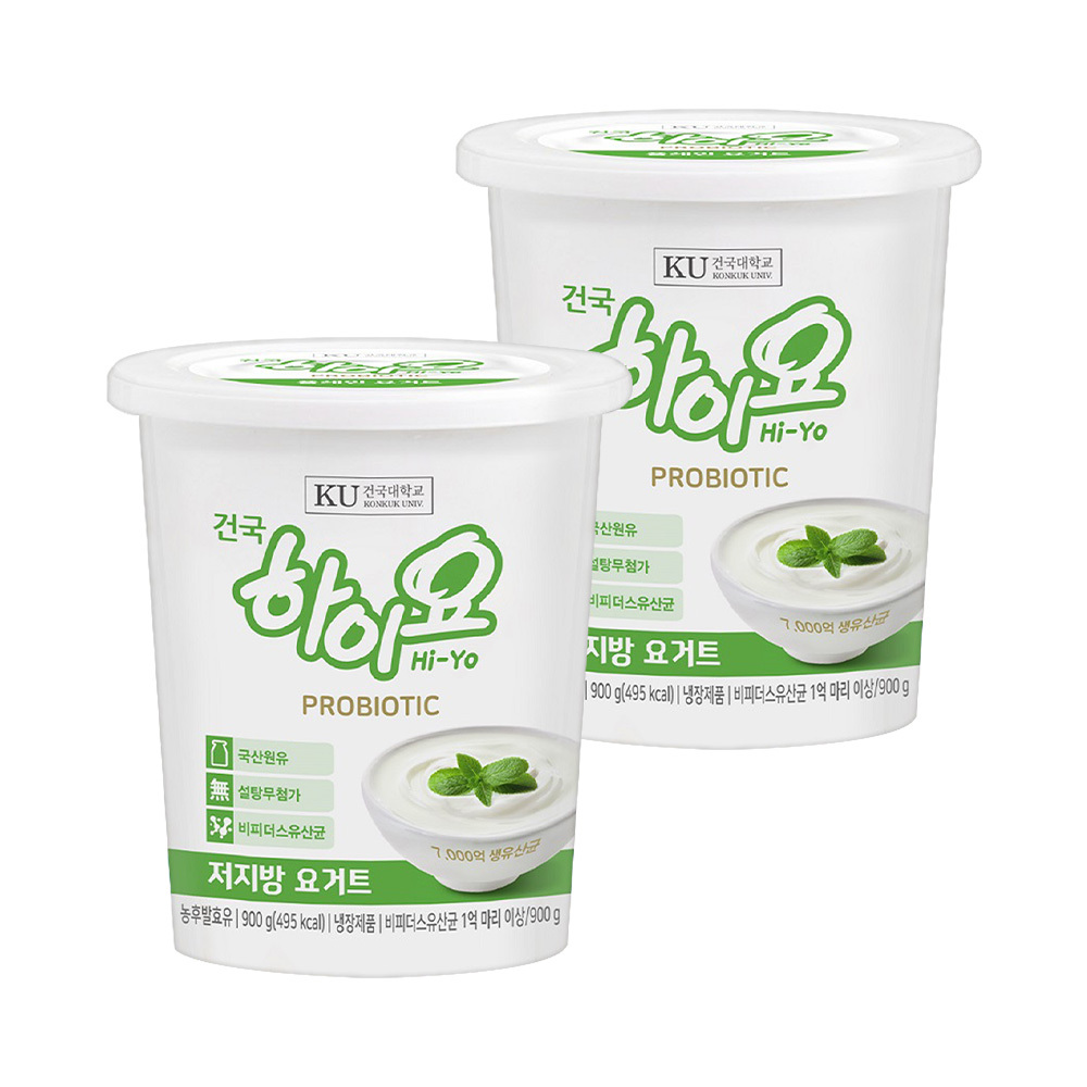 건국 하이요 요거트 저지방 900g 2개