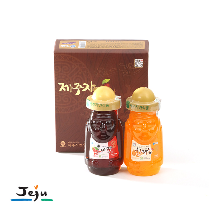 제주하우스 제주 차세트 예 오미자차320g,한라봉차300g