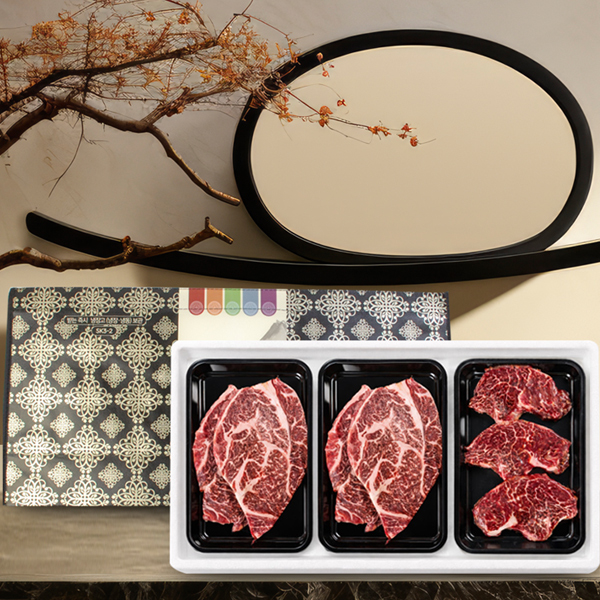 [푸름한우] 구이종합선물세트 2호 (등심 300g+등심 300g+안심300g_2등급)