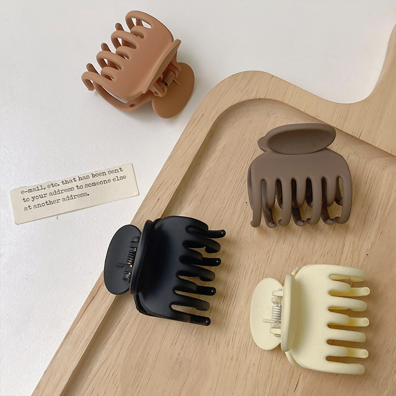 지알비 컬러 매트 무광 헤어집게핀 4개 1세트