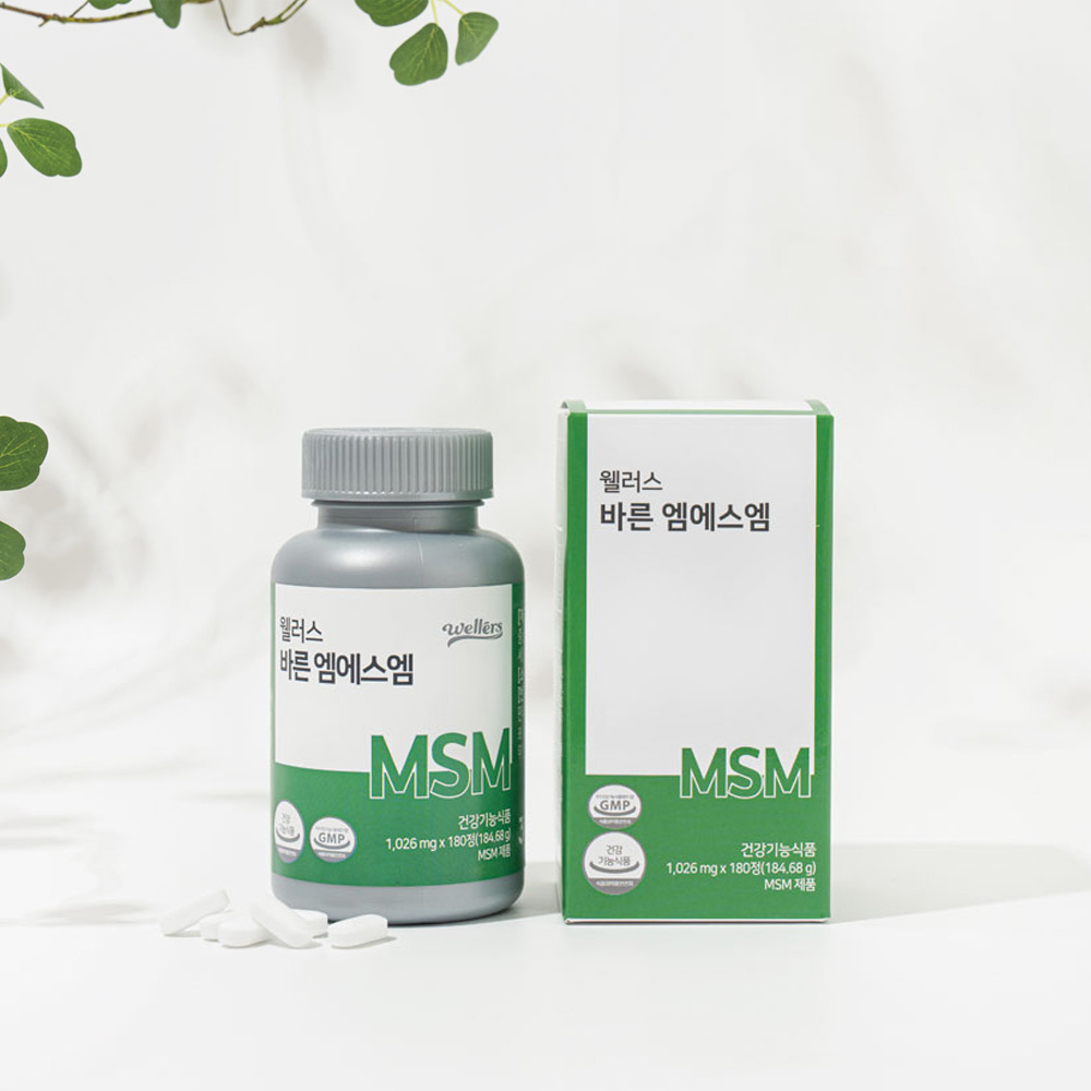 웰러스 바른 엠에스엠 ,026mg*180정