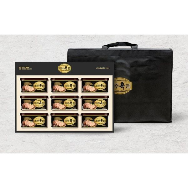 제주하우스 제주흑돼지 90%햄 200g x 9EA  선물세트 (부직포가방)