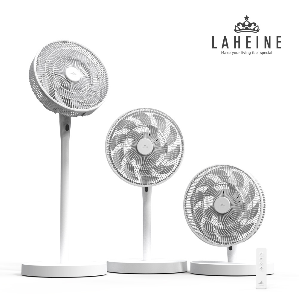 [라헨느] 더 퀸 3단 스탠딩 15엽 윈큘레이터 리모콘 선풍기  LHNF-D2200W