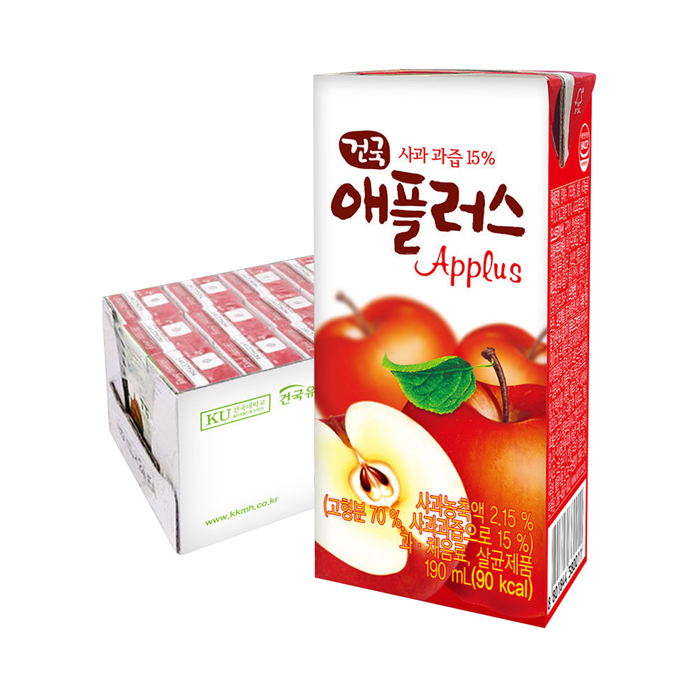 건국 애플러스 190ml 24팩
