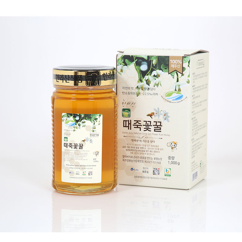 제주하우스 한라산 때죽꽃꿀 유리병 1kg