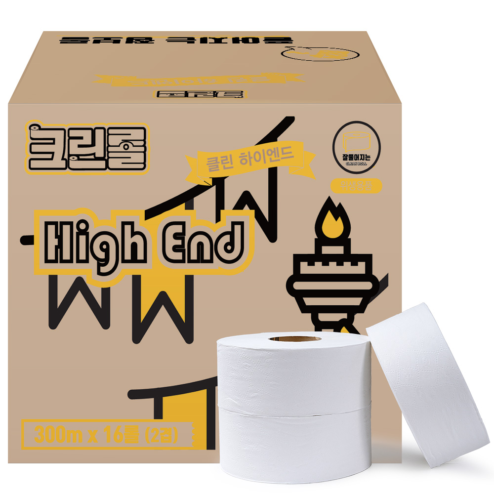 크린롤 하이엔드 점보롤 300m 2겹x16롤