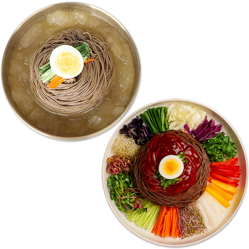 [생면/신선배송]메밀냉면5인분+비빔메밀면5인분(메밀면2kg+냉면육수5봉+비빔장5봉)